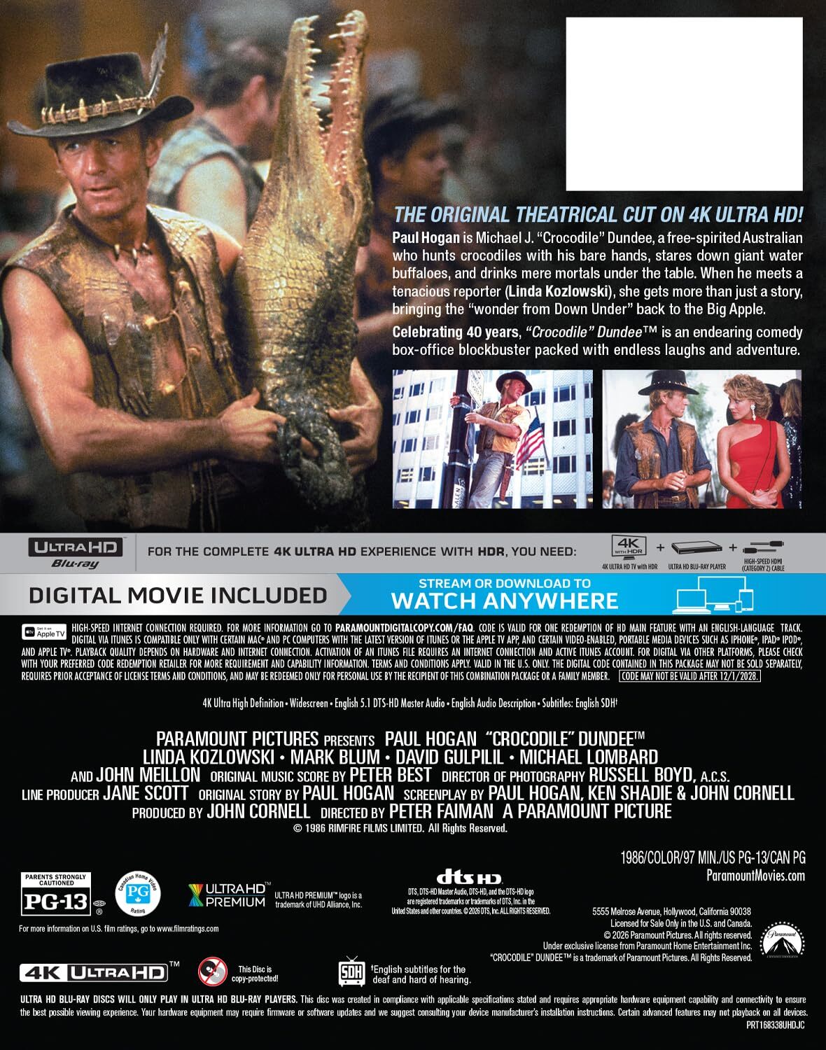 Crocodile Dundee 4K SteelBook (1986)
