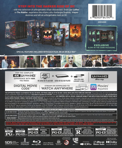 [Pre-Order] DC Villains 6-Film 4K Collection 1-Click SteelBook Library Case (Exclusive)