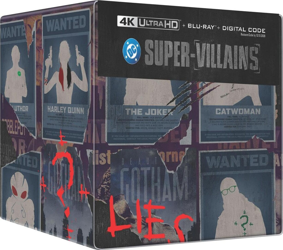 [Pre-Order] DC Villains 6-Film 4K Collection 1-Click SteelBook Library Case (Exclusive)