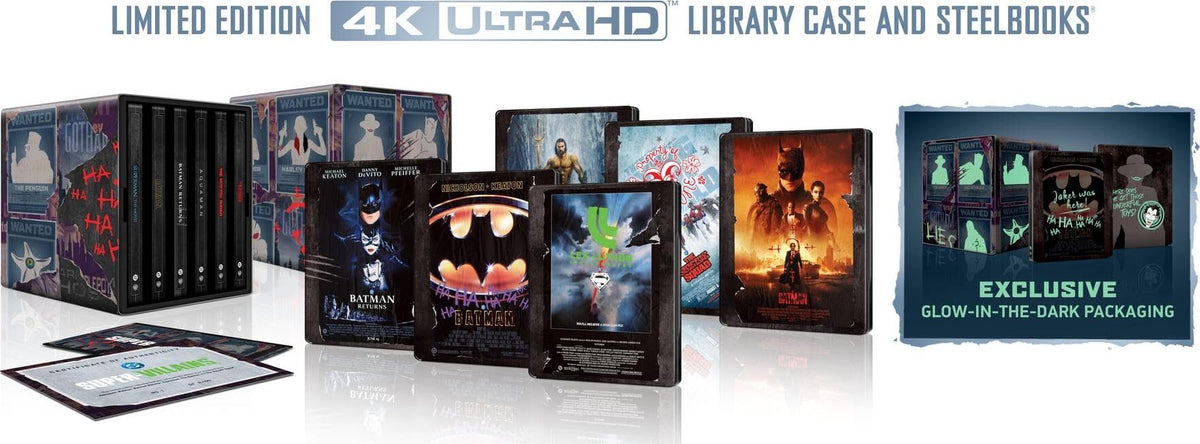 [Pre-Order] DC Villains 6-Film 4K Collection 1-Click SteelBook Library Case (Exclusive)