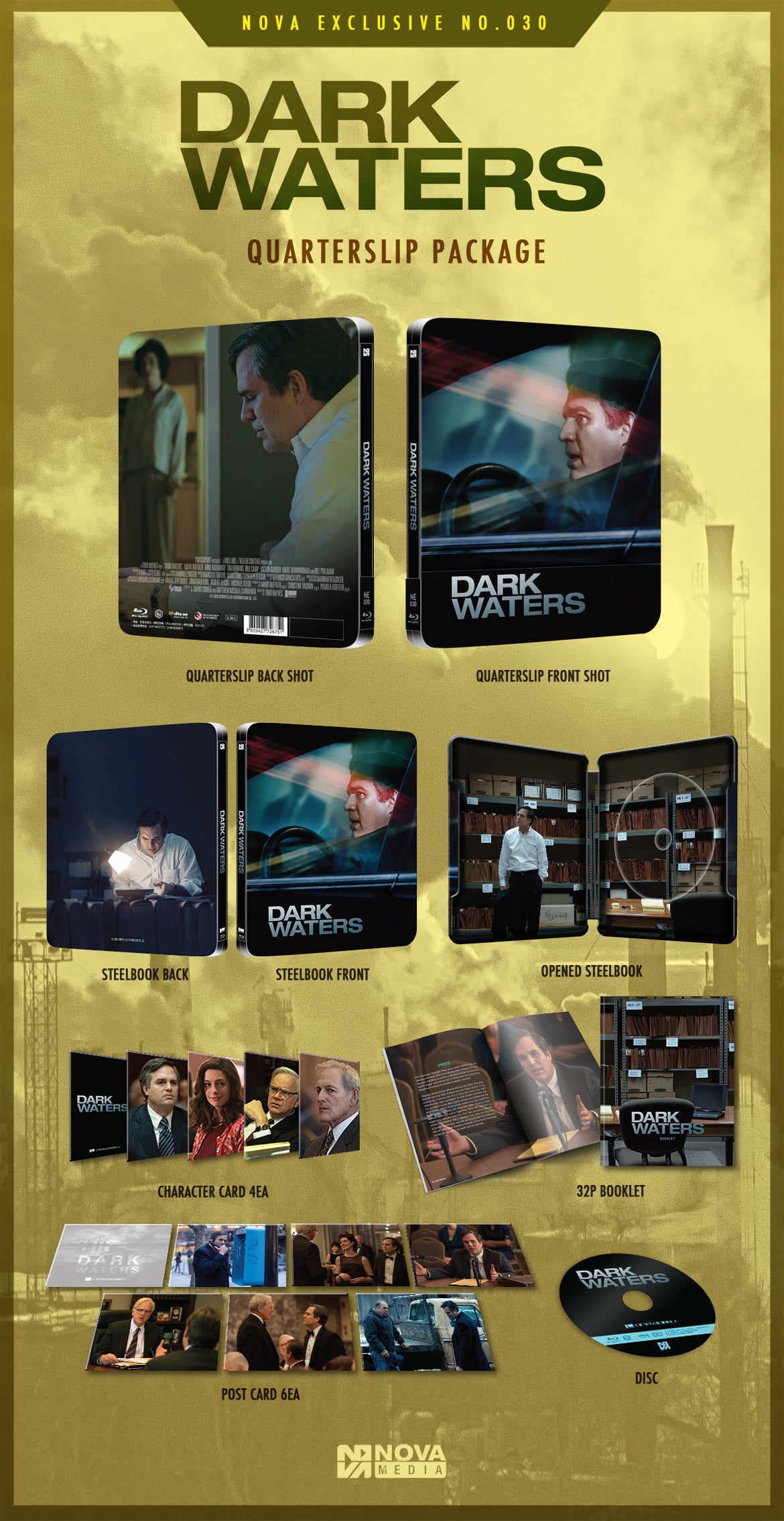 Dark Waters 1/4 Slip SteelBook (2019)(NE#30)(Korea)