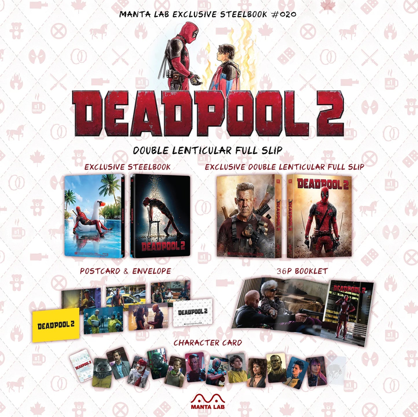 Deadpool 2: Unrated Double Lenticular SteelBook (2018)(ME#20)(Hong Kong)