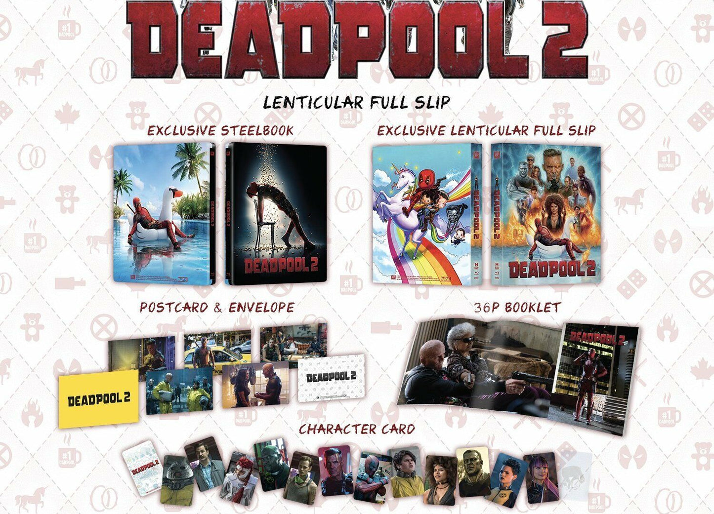 Deadpool 2: Unrated 4K 1-Click SteelBook (2018)(ME#20)(Hong Kong)