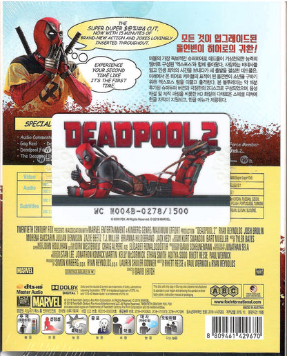 Deadpool 2: Unrated Lenticular SteelBook (2018)(WC#04)(Korea)