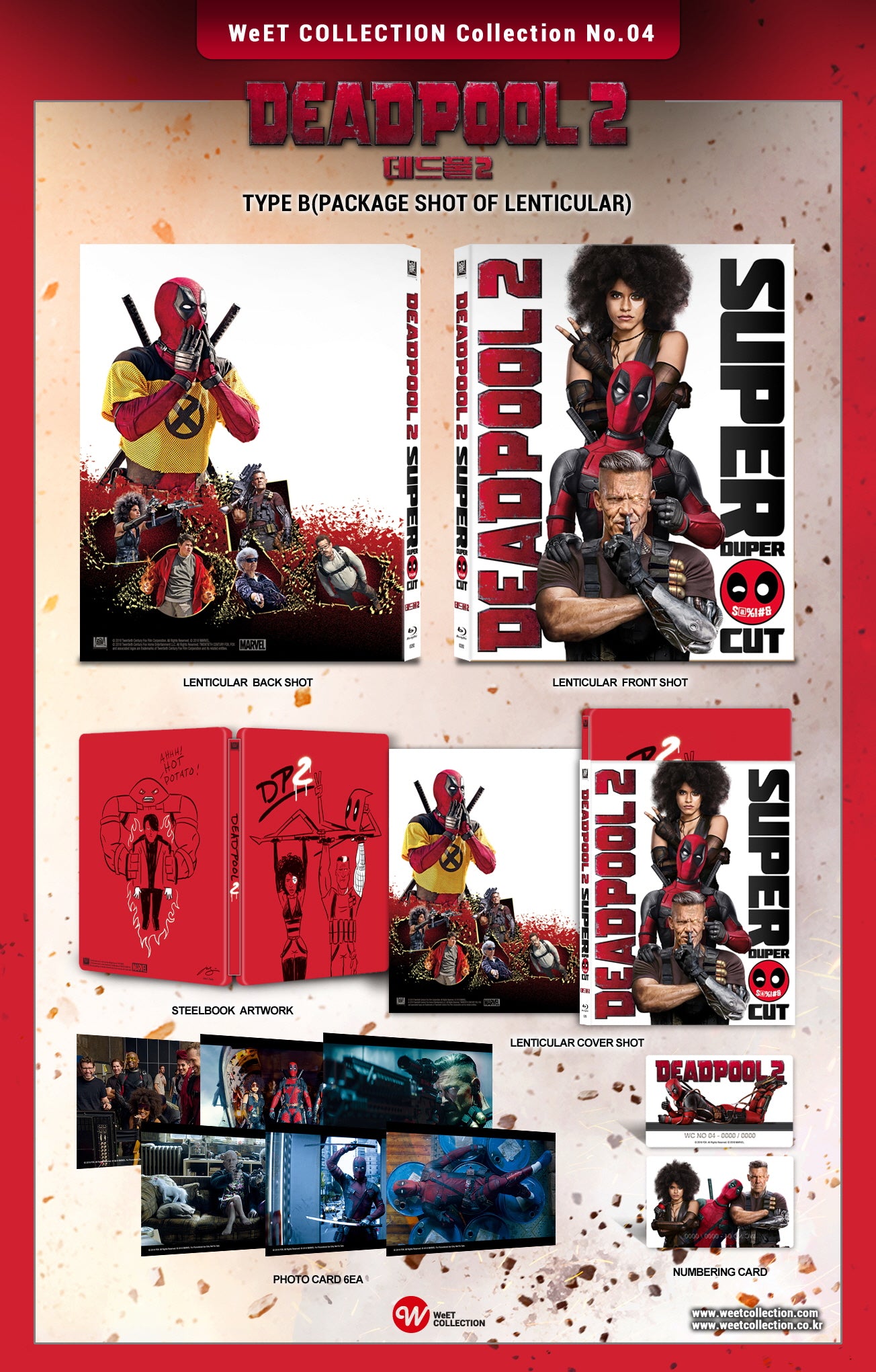 Deadpool 2: Unrated Lenticular SteelBook (2018)(WC#04)(Korea)