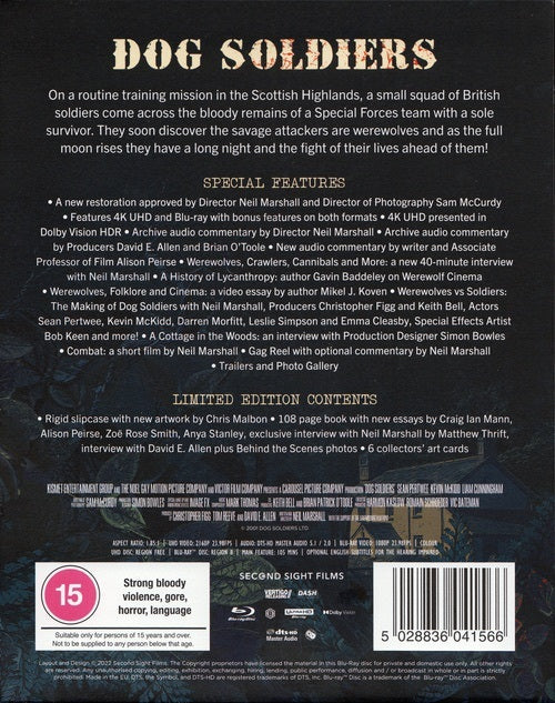 Dog Soldiers 4K: Limited Edition DigiPack (UK)