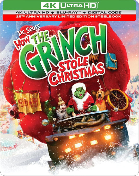 Dr. Seuss' How the Grinch Stole Christmas 4K SteelBook: 25th Anniversary Edition (2000)