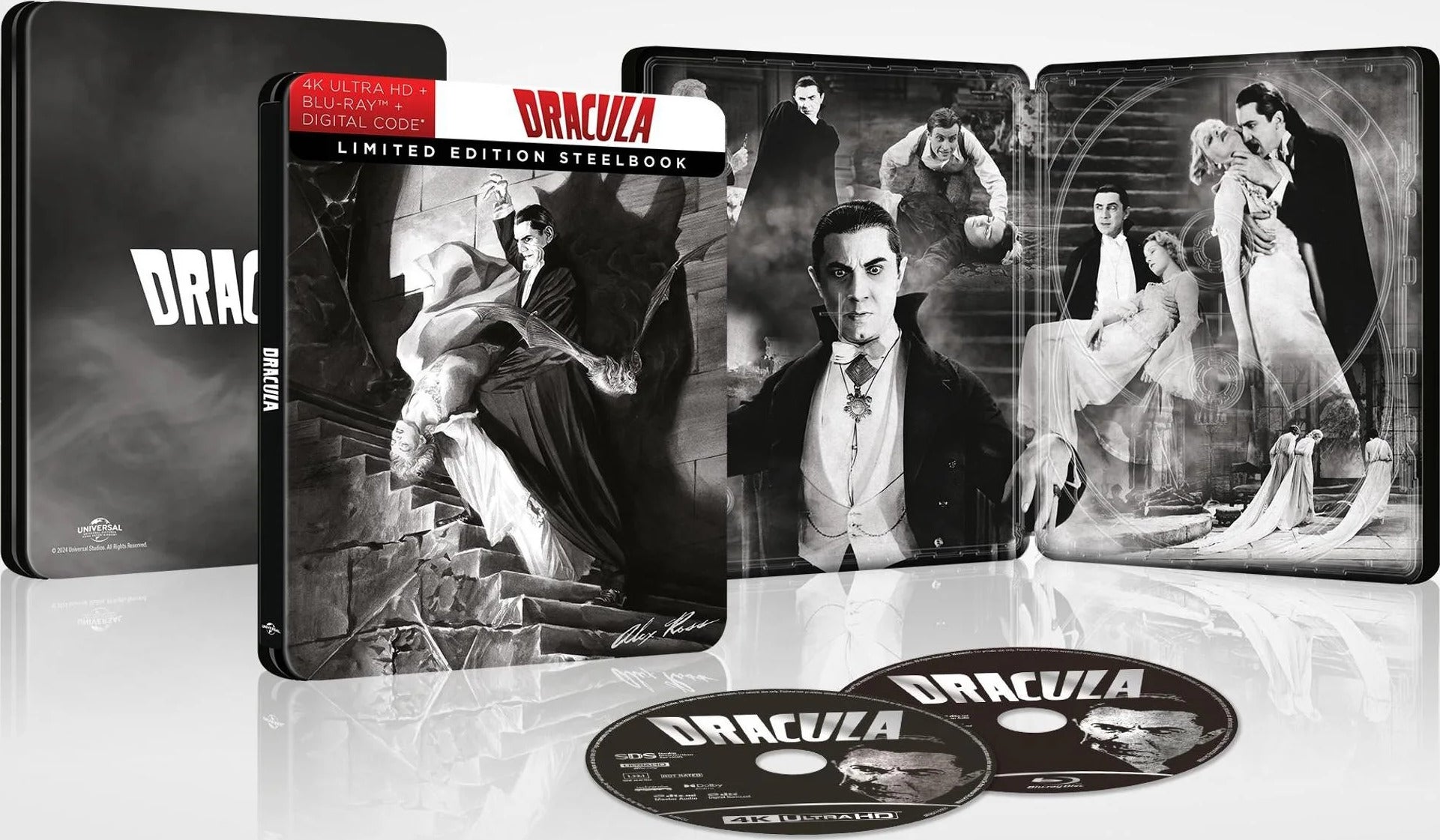 alex ross universal monsters steelbooks Dracula 4K SteelBook w/ Alex Ross Artwork (1931) – Blurays For Everyone