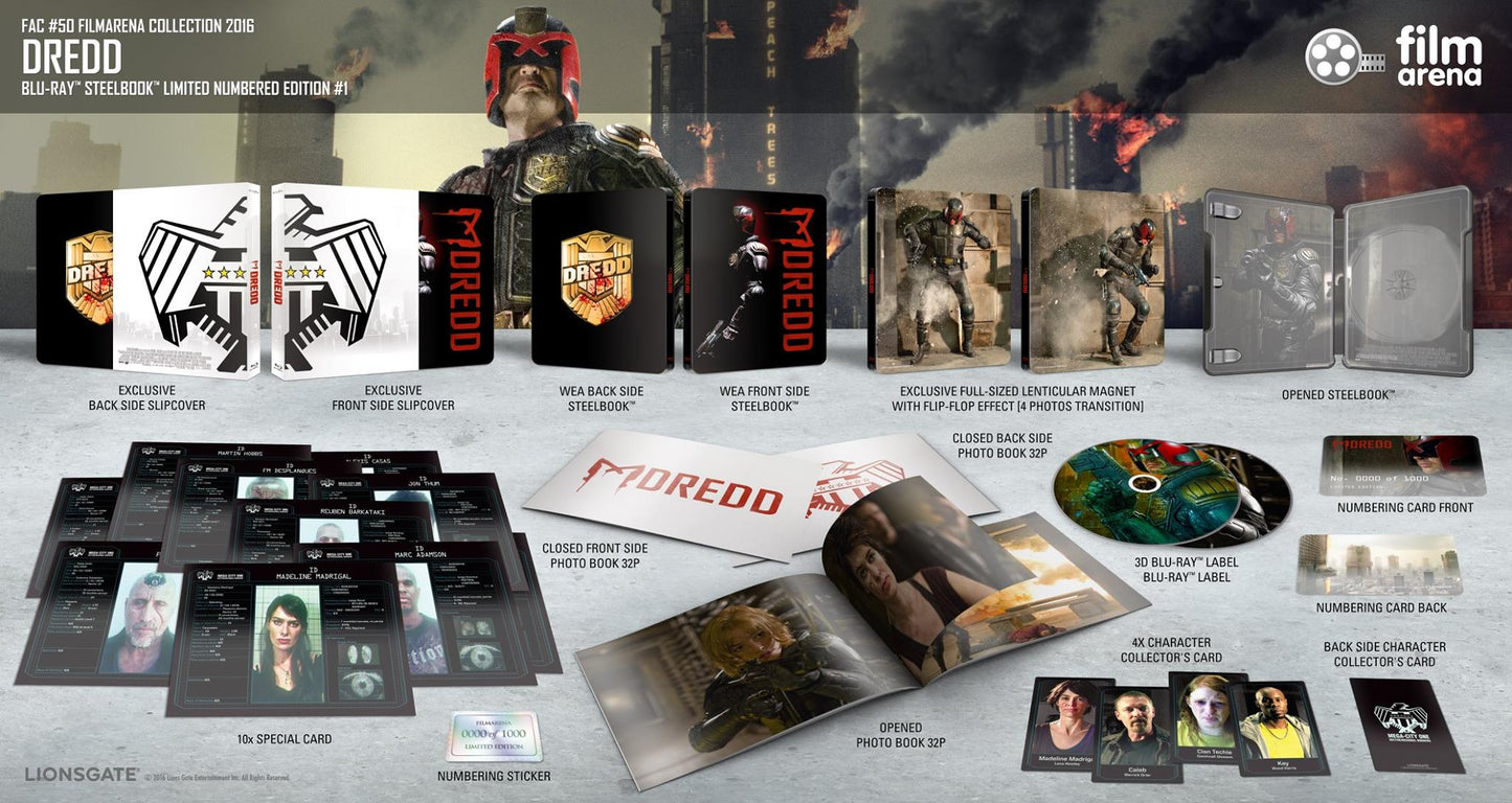 Dredd 3D Full Slip #1 SteelBook w/ Lenticular Magnet (2012)(FAC#50)(Czech)