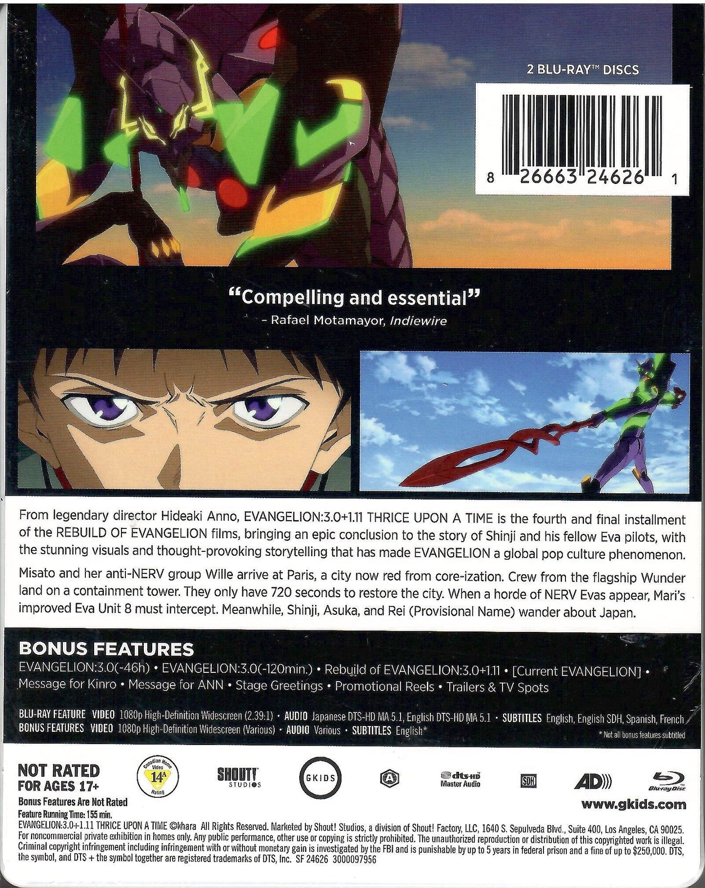 Evangelion: 3.0+1.11 Thrice Upon a Time SteelBook