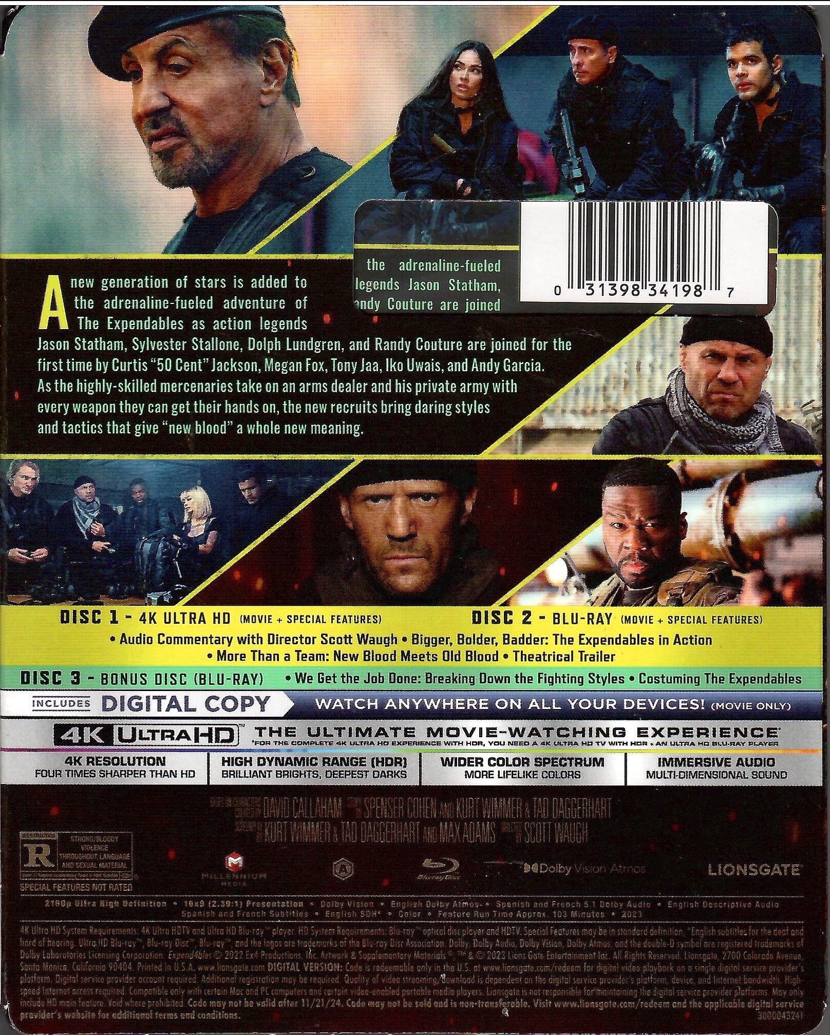 Expend4bles 4K W/ Bonus Disc (Expendables 4)(2023)(Exclusive) – Blurays ...