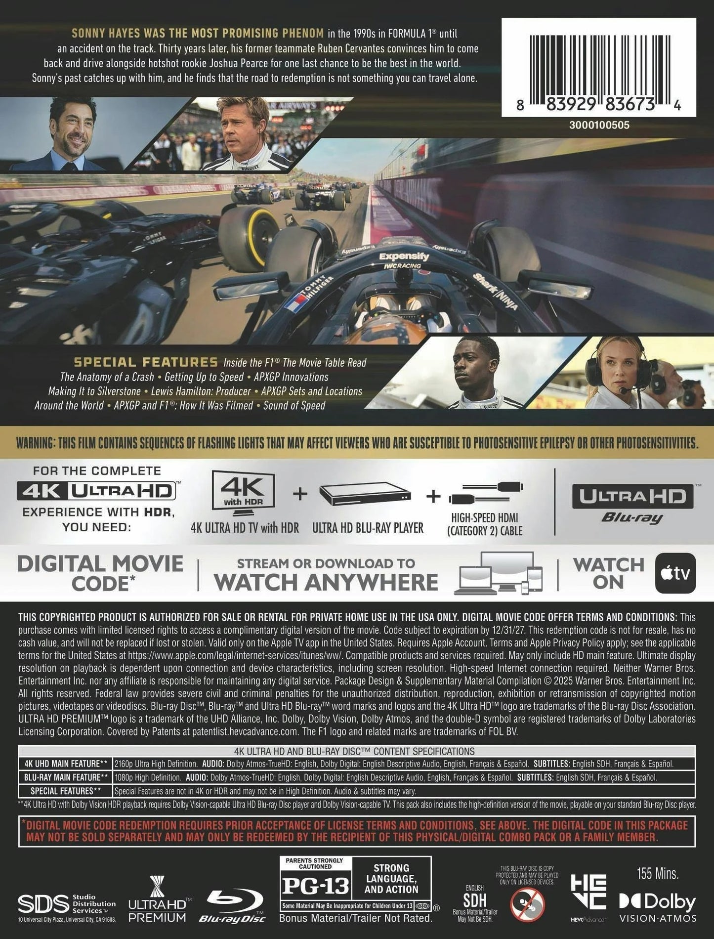 F1: The Movie 4K SteelBook (2025)