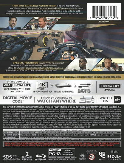 F1: The Movie 4K SteelBook (2025)