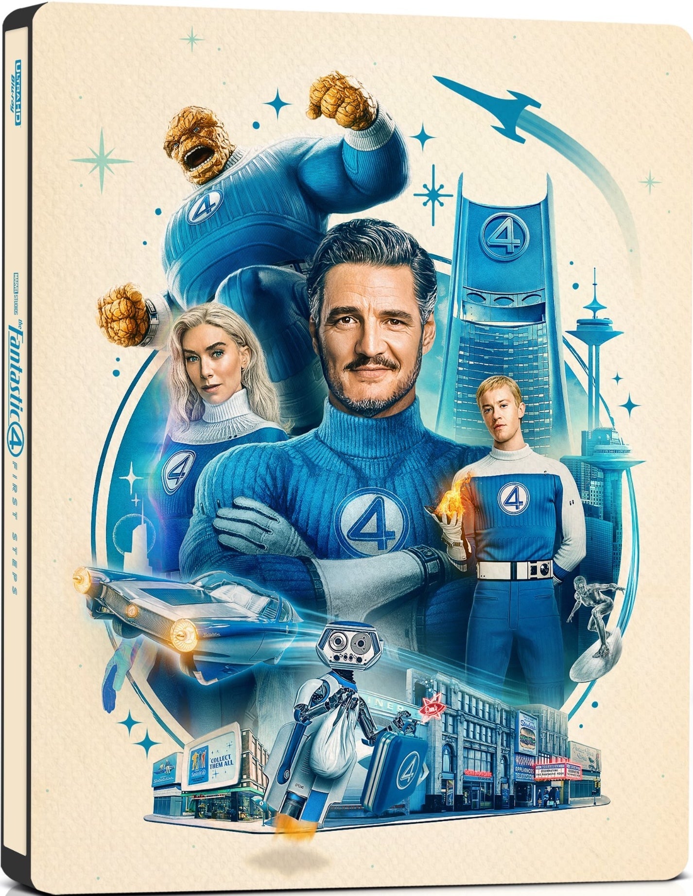 Fantastic 4: First Steps 4K SteelBook w/ Lenticular Magnet + Comic (2025)(Exclusive)