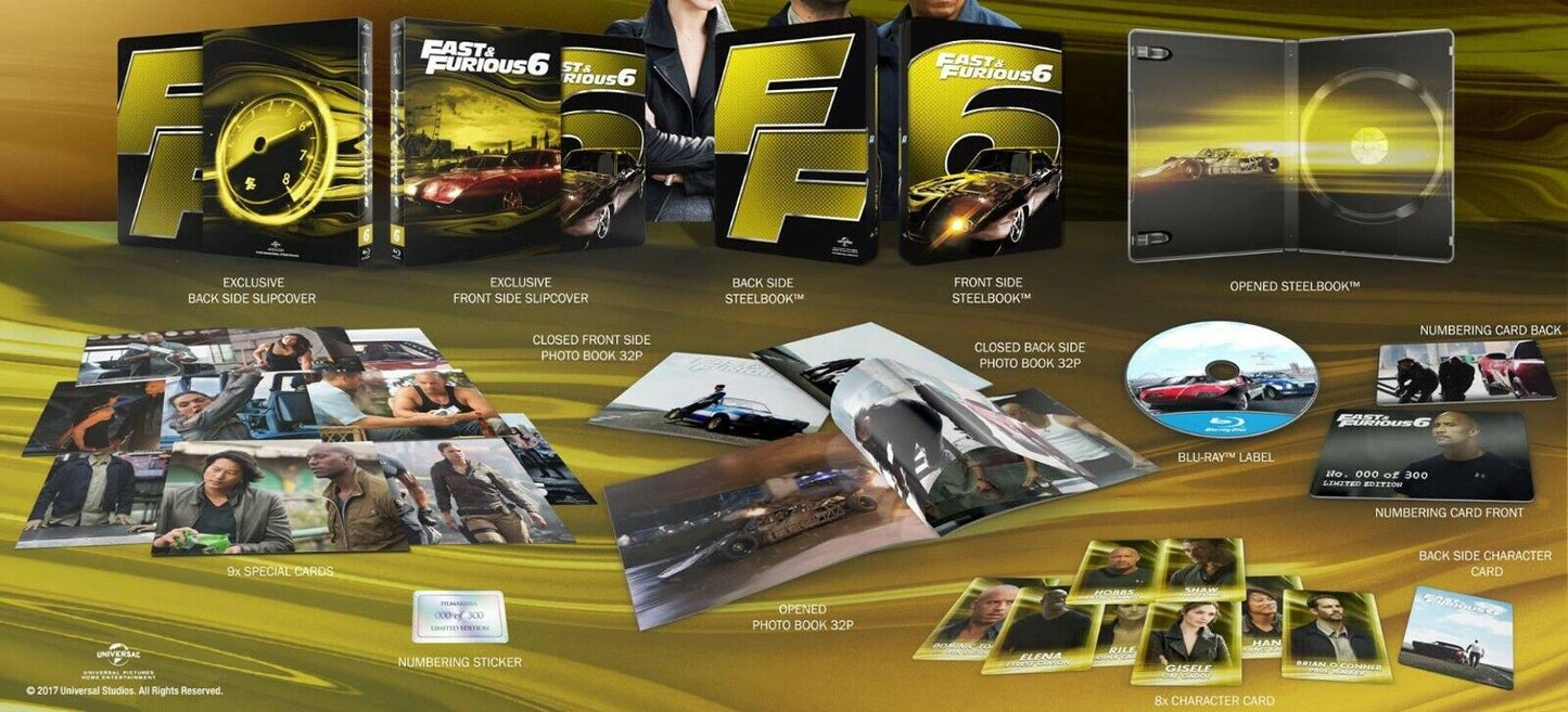 Fast and Furious 6 Full Slip SteelBook (2013)(FAC#90)(Czech)