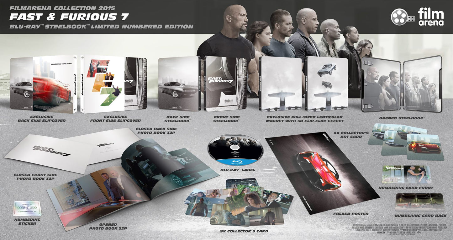 Fast and Furious 7 Dodge Edition Full Slip SteelBook + Lenticular Magnet (2015)(FAC#19)(Czech)