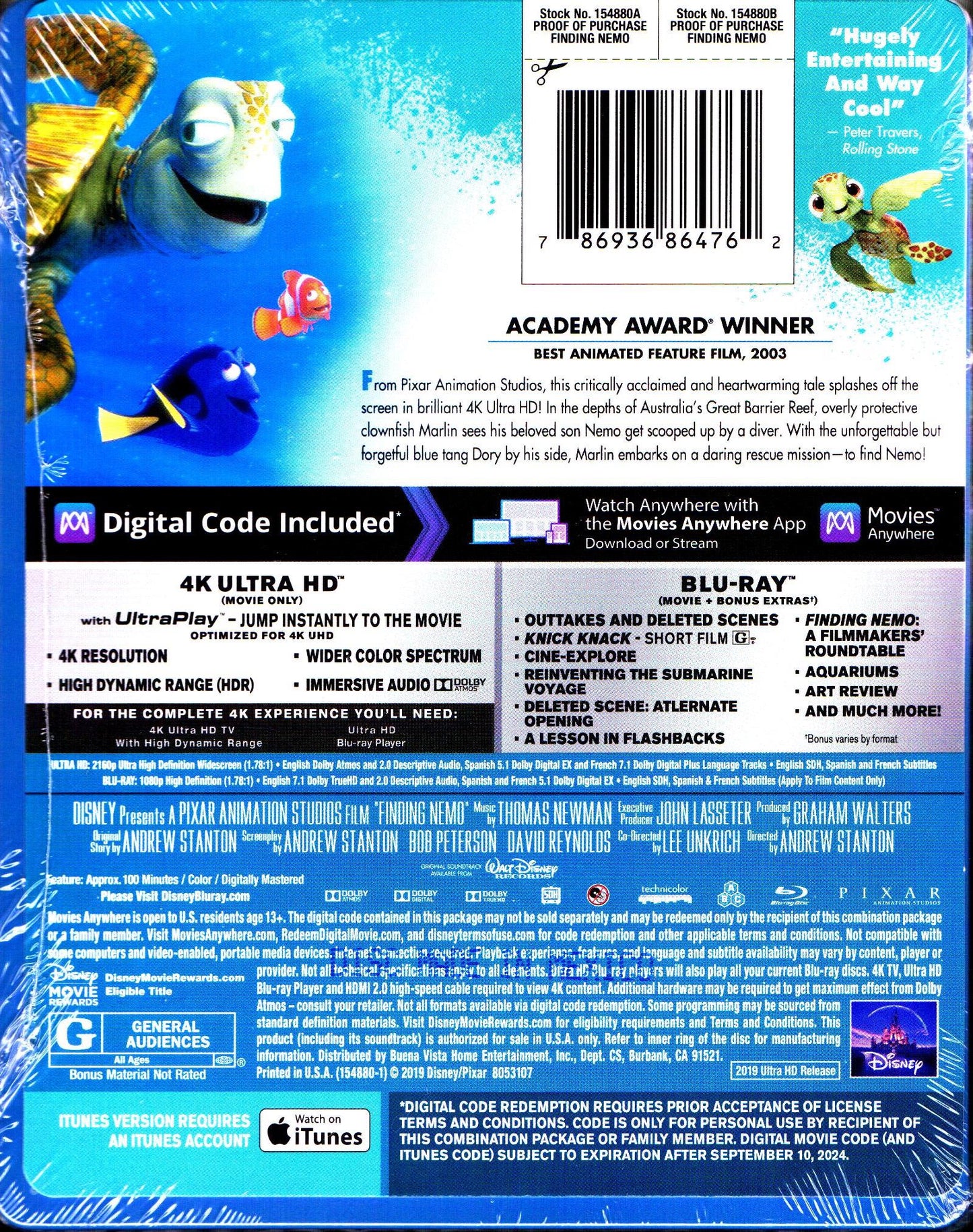 Finding Nemo 4K SteelBook (Exclusive)