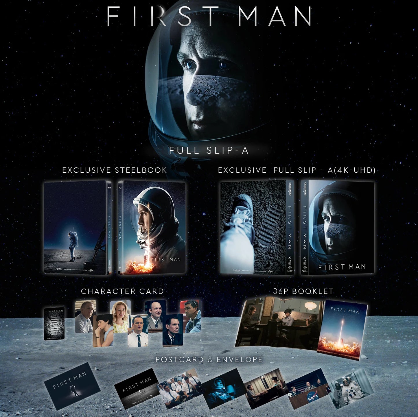 First Man 4K 1-Click SteelBook (2018)(ME#21)(Hong Kong)