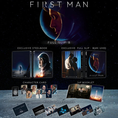 First Man 4K Full Slip B SteelBook (2018)(ME#21)(Hong Kong)