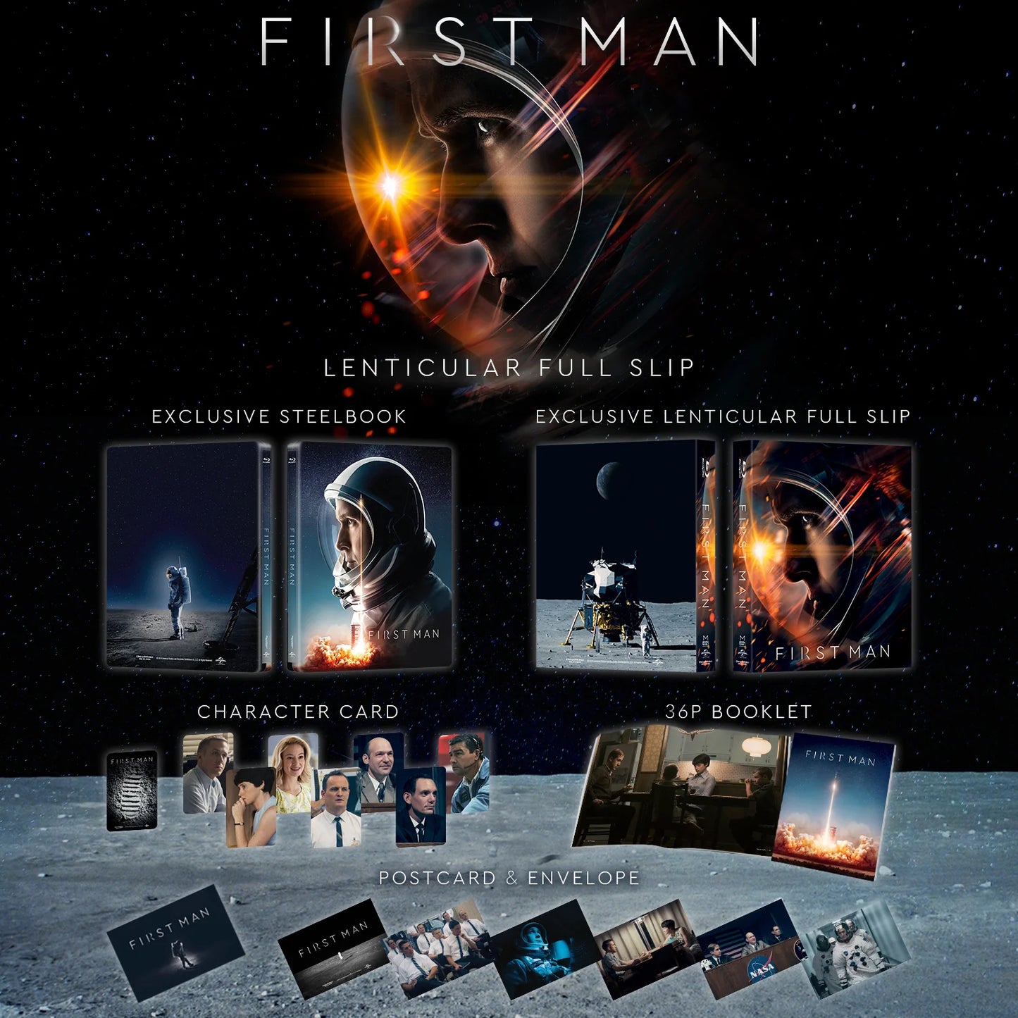 First Man 4K 1-Click SteelBook (2018)(ME#21)(Hong Kong)