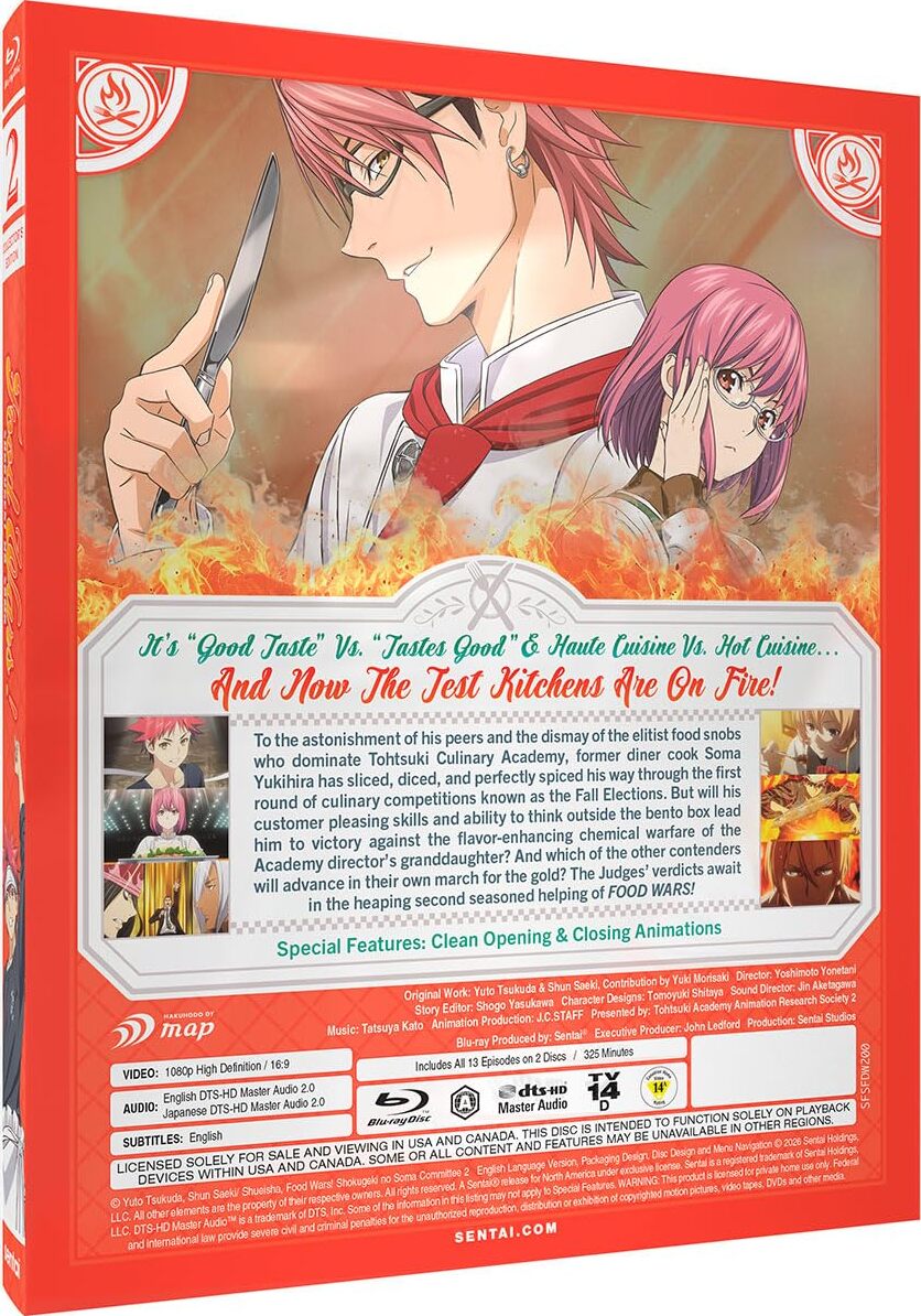 Food Wars! - Shokugeki no Soma: The Second Plate - Season 2 SteelBook