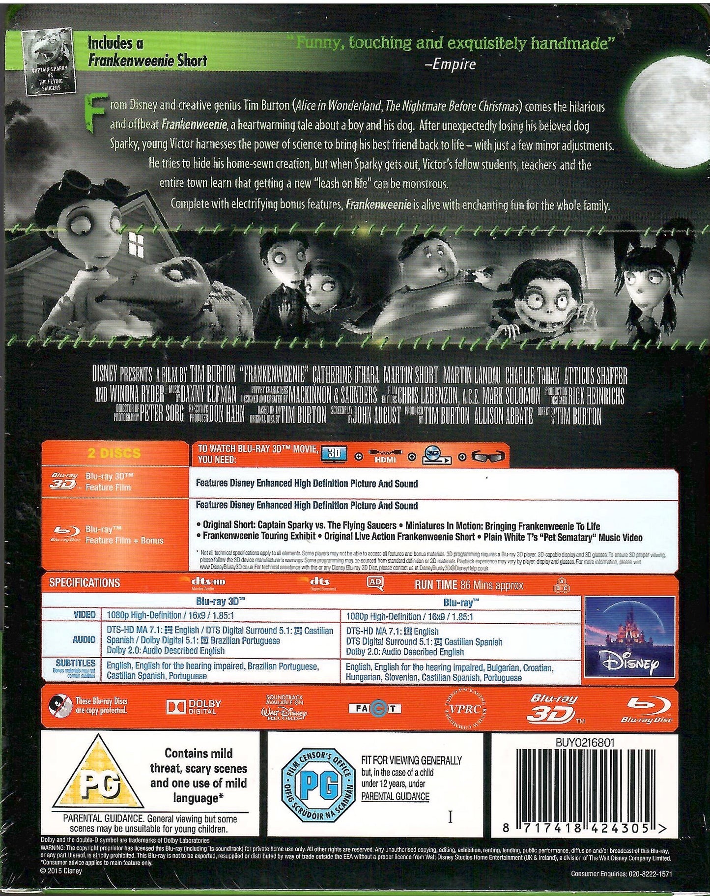 Frankenweenie 3D SteelBook (UK)