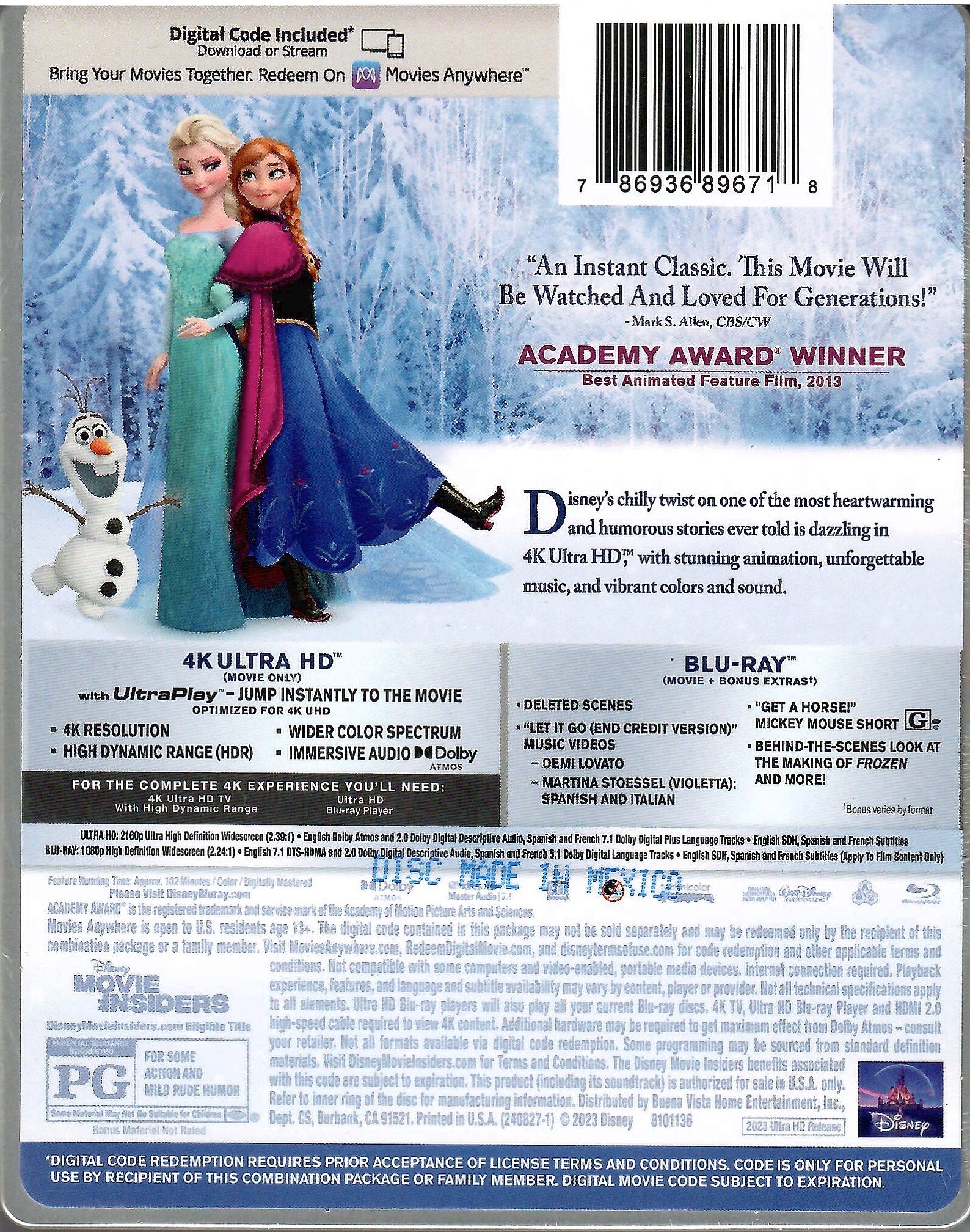  Frozen [2013] (Limited Edition Artwork Sleeve) [DVD