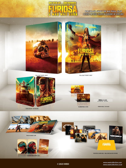 Furiosa: A Mad Max Saga 4K Full Slip A2 SteelBook - Black and Chrome Edition (WCE#29)(Korea)