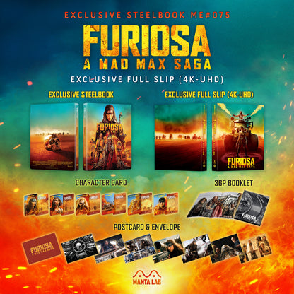 Furiosa: A Mad Max Saga 4K Full Slip SteelBook - Black and Chrome Edition (ME#75)(Hong Kong)