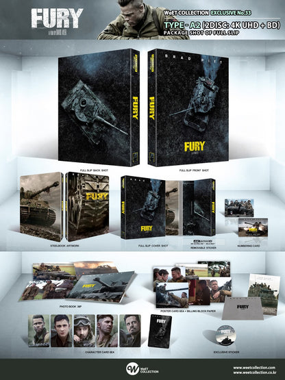 [Pre-Order] Fury 4K Full Slip A2 SteelBook (2014)(WCE#33)(Korea)