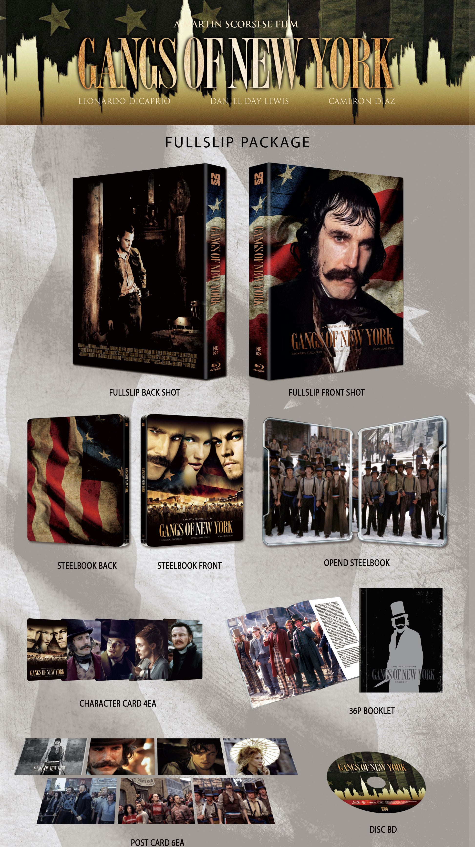 Gangs of New York Full Slip SteelBook (NE#24)(Korea) – Blurays For Everyone