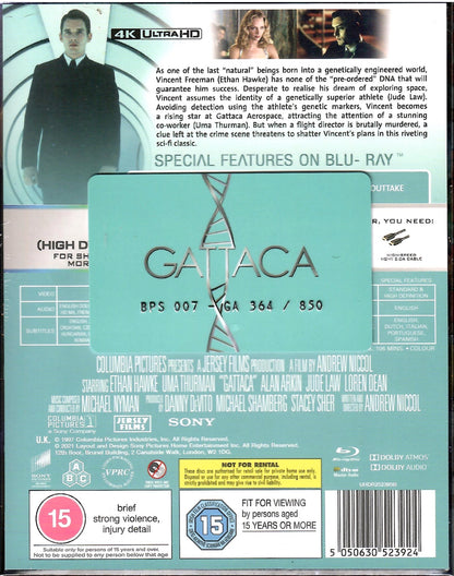 Gattaca 4K XL Full Slip SteelBook w/ Poster (BP#007)(UK)