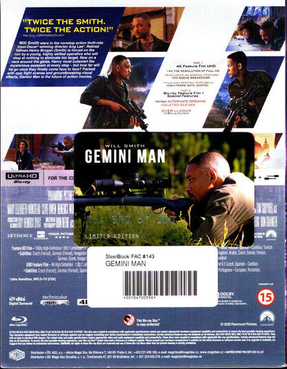 Gemini Man XL Full Slip SteelBook + Lenticular Magnet (1979)(FAC#120)(Czech) (Copy)