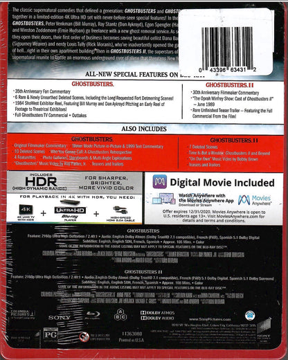 Ghostbusters 1 & 2 4K SteelBook: 35th Anniversary Edition (II)(Re-release)