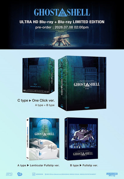 [Pre-Order] Ghost in the Shell 4K 1-Click SteelBook (1995)(Korea)