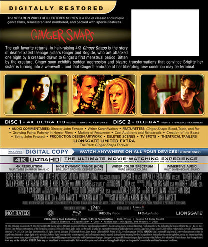 Ginger Snaps 4K: Vestron Collector's Series #39 (Exclusive)