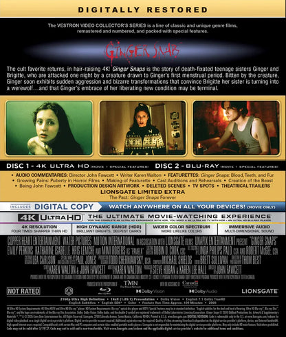 Ginger Snaps 4K: Vestron Collector's Series #39 (Exclusive)