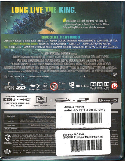 Godzilla: King of the Monsters 3D & 4K 1-Click SteelBook (FAC#146)(Czech)(EMPTY)(Slip Box)