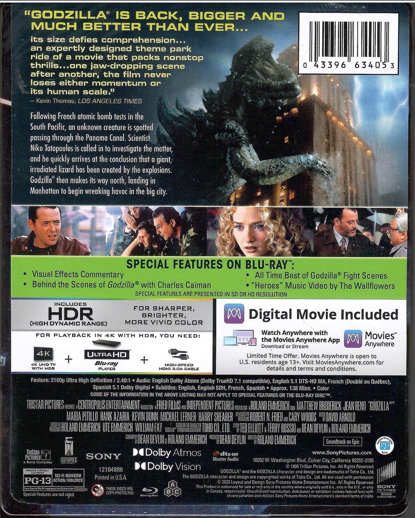 Godzilla 4K SteelBook (Re-release)(1998)