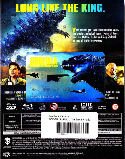 Godzilla: King of the Monsters 3D XL Double Lenticular SteelBook (FAC #146)(Czech)