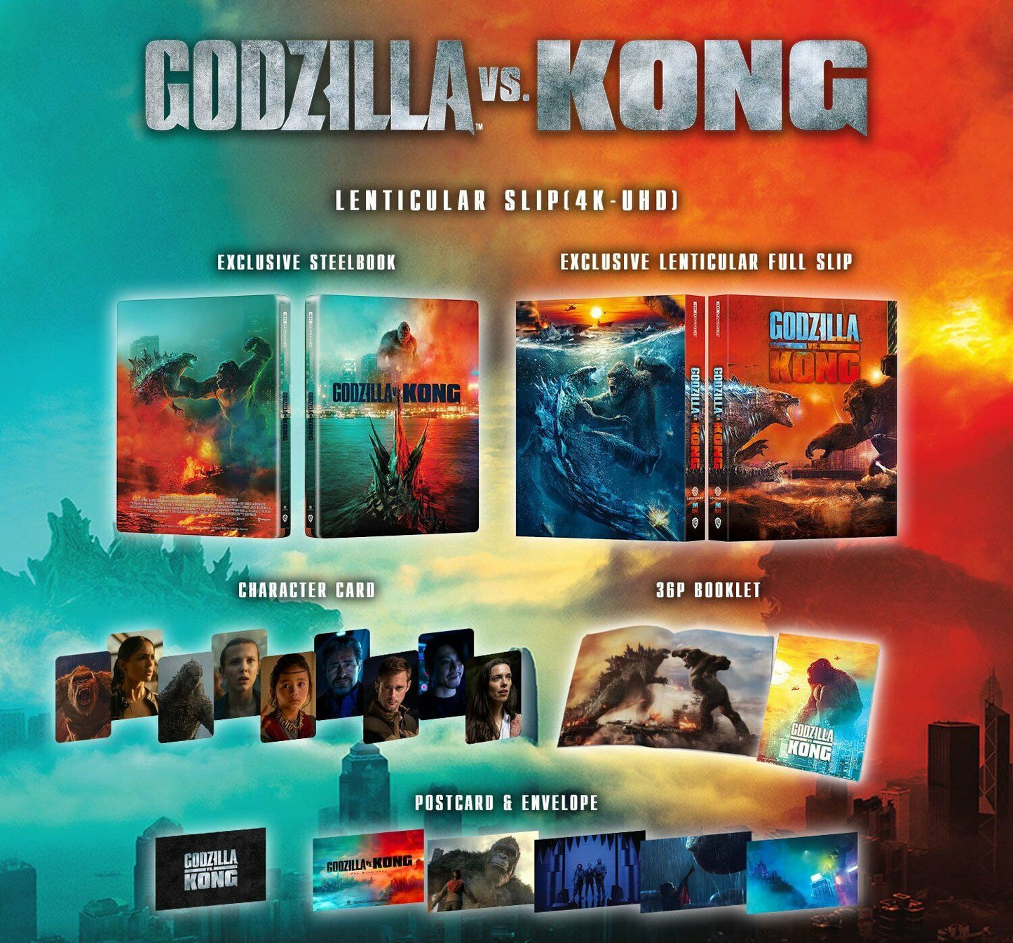 Godzilla Vs. Kong 4K 1-Click SteelBook (2021)(ME#41)(Hong Kong)