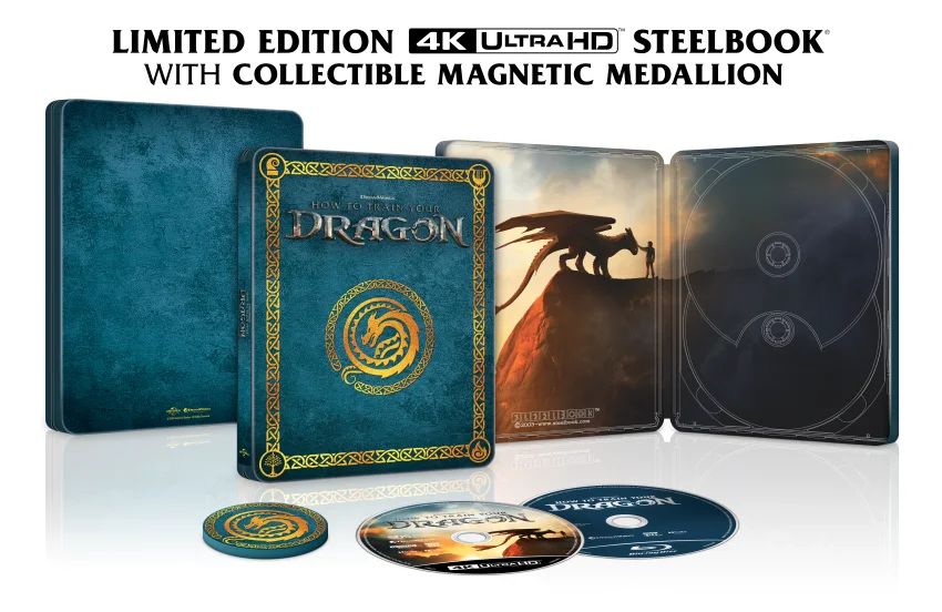 How to Train Your Dragon 4K SteelBook w/ Magnetic Medallion (2025)