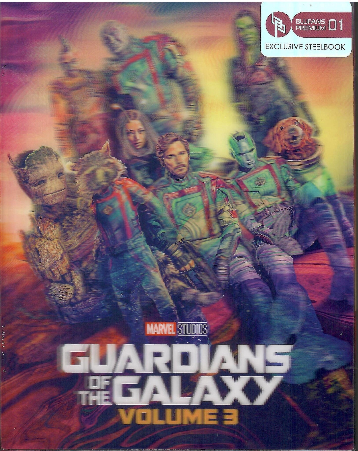 Guardians of the Galaxy: Vol. 3 Double Lenticular SteelBook (2023)(BP#001)(EMPTY)(China)