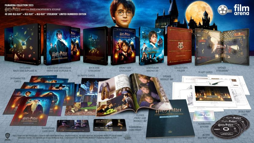 Harry Potter and the Sorcerer's Stone XL Lenticular 4K SteelBook + Lenticular Magnet (FAC#176)(Czech)