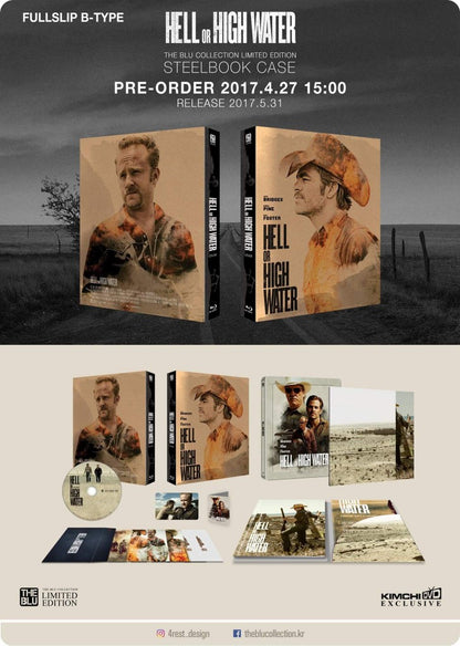 Hell or High Water Full Slip B SteelBook (KE#51)(Korea)