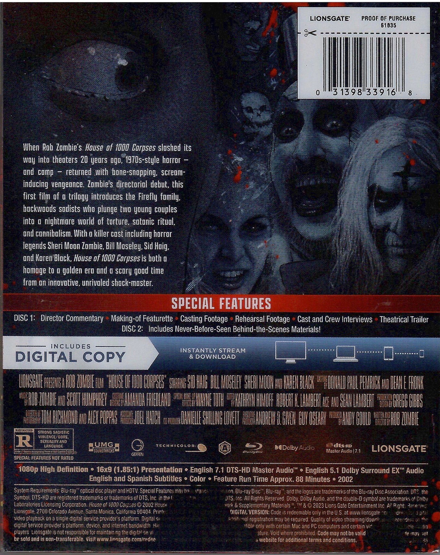 House of 1000 Corpses SteelBook (Exclusive)