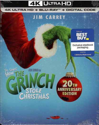 Dr. Seuss' How the Grinch Stole Christmas 4K SteelBook: 20th Anniversary Edition (2000)