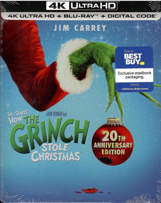 Dr. Seuss' How the Grinch Stole Christmas 4K SteelBook: 20th Anniversary Edition (2000)