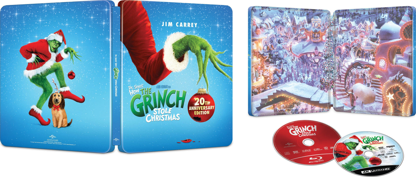 Dr. Seuss' How the Grinch Stole Christmas 4K SteelBook: 20th Anniversary Edition (2000)