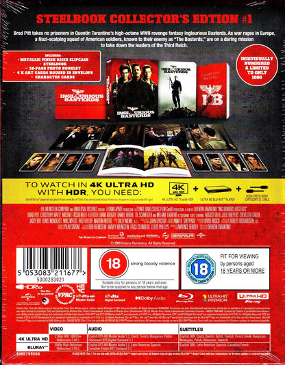 Inglourious Basterds 4K Full Slip #1 SteelBook (UK)